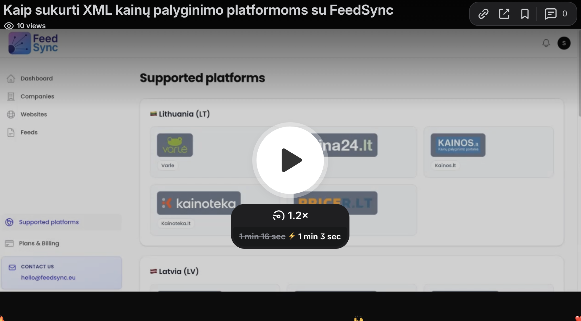 FeedSync video preview